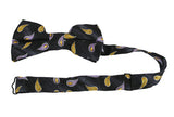 Mens Bow Tie - Black Paisley