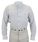 Aiden Linen Work Shirt - Navy Stripe