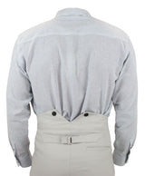 Aiden Linen Work Shirt - Navy Stripe