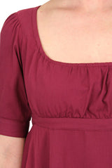 Rebecca Regency Dress - Burgundy