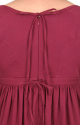 Rebecca Regency Dress - Burgundy