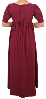 Rebecca Regency Dress - Burgundy