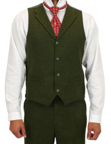 Hartford Three-Piece Tweed Suit - Olive
