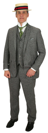 Hartford Three-Piece Tweed Suit - Gray