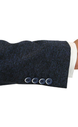 Hartford Three-Piece Tweed Suit - Navy