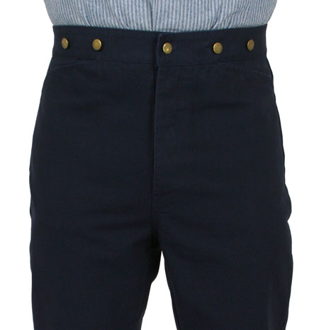 Classic Canvas Trousers - Navy – Historical Emporium