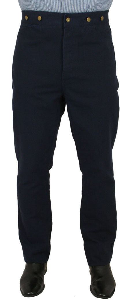 Classic Canvas Trousers - Navy – Historical Emporium