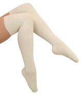 Long Socks - Cream Wool