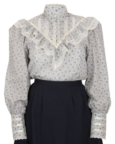 Weddington Blouse - Blue Calico