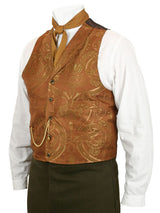 Randolph Brocade Vest - Brown