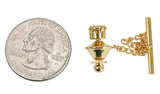 Gold Chain and Bar Tie Tack - Champagne