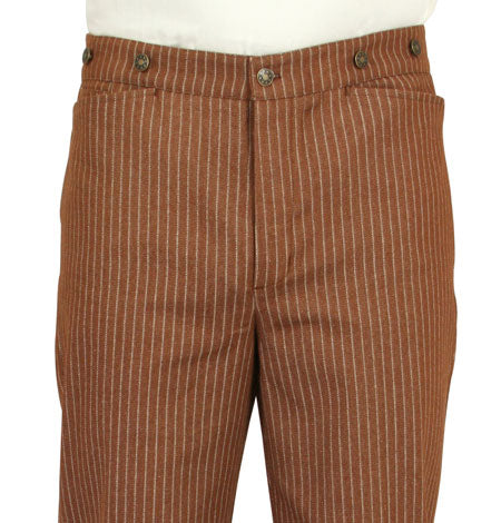 Sullivan Striped Trousers - Brown/White