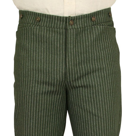 Sullivan Striped Trousers - Green/White
