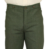 Sullivan Striped Trousers - Green/White