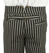 Caldwell Striped Trousers - Black/Cream