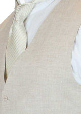 Riverdale Linen Vest - Natural