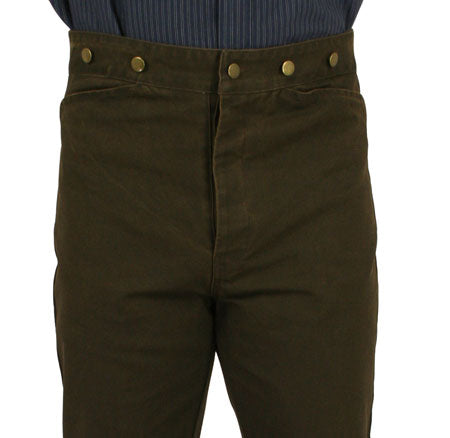 Classic Canvas Trousers - Distressed Walnut
