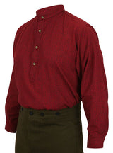 Trimble Shirt - Dark Red Leaf
