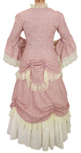 Lucille Walking Suit - White with Burgundy Leaf