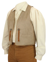 Ponderosa Vest - Tan Faux Suede