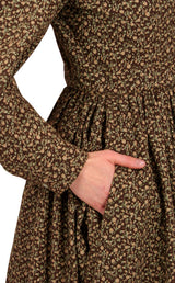 Essential Work Dress - Brown Calico