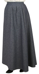 Cotton Walking Skirt - Navy Diamond