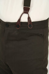 Monroe Brushed Cotton Trousers - Walnut