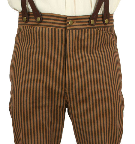 Eldridge Stripe Trousers - Black/Brown