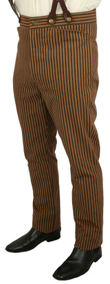Eldridge Stripe Trousers - Black/Brown