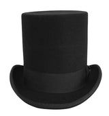 Lincoln Tall Crown Top Hat - Black