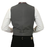 Canvas Double Breasted Vest - Gray