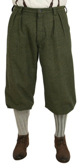 Mens Knickers - Olive Herringbone Tweed