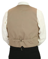 Tweed Vest - Tan Herringbone