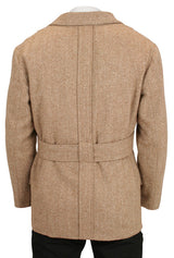 Norfolk Jacket - Tan Herringbone Tweed
