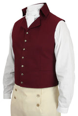 Granville Regency Vest - Burgundy