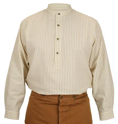 Bartlett Shirt - Tan Ticking Stripe