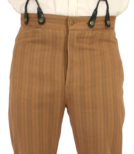 Placerville Striped Trousers - Brown – Historical Emporium