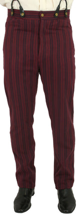 Placerville Trousers - Burgundy/Navy Stripe