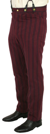 Placerville Trousers - Burgundy/Navy Stripe