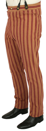 Placerville Striped Trousers - Amber/Maroon