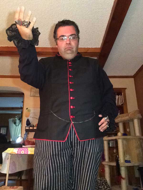 シャツ/ブラウス(長袖/七分) arts&amp;science ZA Classic shirt with jabot Amazon.com: Men's Renaissance Black Lace Bib Jabot Shirt Halloween
