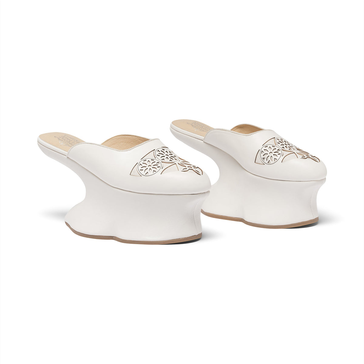 Isabella Venetian Chopines - Ivory