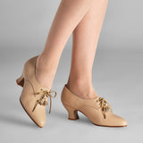 Cordelia Edwardian Oxfords - Almond