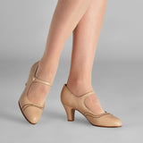 Vera 1920s Bar Shoes - Almond