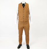 Classic Canvas Vest and Trousers - Brown