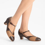 Doris 1920s Pumps - Brown/Tan