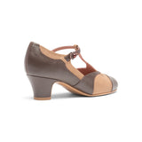 Doris 1920s Pumps - Brown/Tan