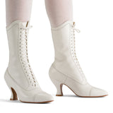 Edith Edwardian Boots (Cream)