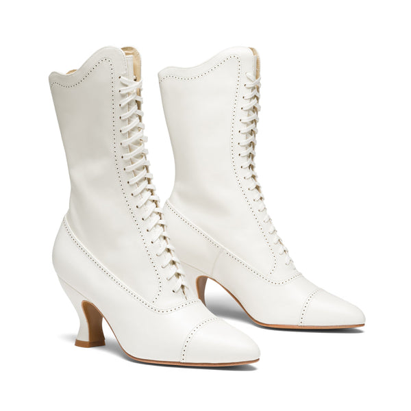 Edith Edwardian Boots - Cream