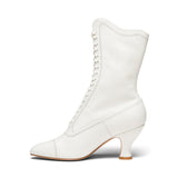 Edith Edwardian Boots (Cream)